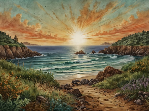 Auf dem Bild ist eine malerische Küstenlandschaft mit einem Sonnenuntergang über dem Meer zu sehen. Die Wellen brechen sanft an den Felsen, und die Umgebung ist von üppiger Vegetation geprägt.Hier sind einige Tipps für Deinen Besuch im Chiloé Nationalpark:1. **Wanderungen**: Der Park bietet zahlreiche Wanderwege, die einzigartige Ausblicke auf die Küste und die Landschaft bieten. Plane genügend Zeit für ausgedehnte Spaziergänge ein.2. **Wildtierbeobachtungen**: Halte Ausschau nach der vielfältigen Tierwelt, die im Park heimisch ist, einschließlich Vögeln und möglicherweise sogar Robben.3. **Küstenlandschaften**: Vergiss nicht, deine Kamera mitzunehmen, um die atemberaubenden Küstenlandschaften und Sonnenuntergänge festzuhalten.4. **Führungen**: Überlege, an einer geführten Tour teilzunehmen, um mehr über die Flora und Fauna des Parks zu erfahren.5. **Ausrüstung**: Trage bequeme Wanderschuhe und bringe wetterfeste Kleidung mit, da das Wetter in der Region schnell umschlagen kann.Viel Spaß bei Deinem Besuch im Chiloé Nationalpark!
