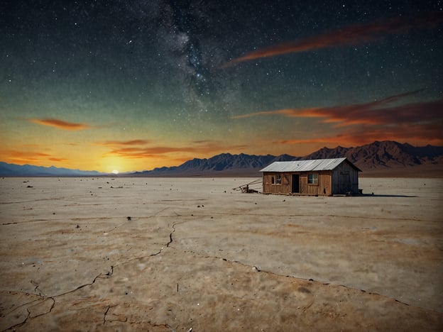 Auf dem Bild ist eine abgelegene Landschaft mit einem einsamen, kleinen Holzhaus zu sehen, umgeben von trockenem, rissigem Boden und im Hintergrund eine Bergkette. Diese Szenerie könnte den einzigartigen Charme der Umgebung rund um die Laguna Cejar in Chile widerspiegeln.In der Nähe der Laguna Cejar können Besucher verschiedene Aktivitäten genießen:1. **Salzseen**: Schwimmen in den salzhaltigen Gewässern, ähnlich wie im Toten Meer, wo man aufgrund des hohen Salzgehalts an der Oberfläche treiben kann.2. **Fotografie**: Die traumhaften Sonnenuntergänge und die intensive Farbenpracht ziehen Fotografen an, um die Landschaft festzuhalten.3. **Wanderungen**: Erkundungstouren durch die atemberaubende Wüstenlandschaft und zu den umliegenden Lagunen und Vulkane.4. **Sternenbeobachtung**: Aufgrund des klaren Nachthimmels ist die Region ideal für Astronomie-Enthusiasten, um die Sterne und die Milchstraße zu beobachten.5. **Kultur**: Erleben der einheimischen Kultur und der Flora und Fauna der Region, zum Beispiel durch geführte Touren.Diese Aktivitäten machen die Umgebung der Laguna Cejar zu einem faszinierenden Ziel für Naturliebhaber und Abenteurer.