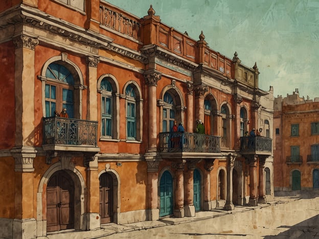 Auf dem Bild sind prächtige Gebäude mit architektonischen Details zu sehen, die eine lebendige urbane Umgebung darstellen. In vielen Kulturen, besonders in ländlichen Regionen, haben Holzkirchen eine bedeutende Rolle für die Gemeinschaft. Sie sind oft nicht nur spirituelle Zentren, sondern auch Orte der Begegnung und des sozialen Austauschs.Die Holzkirchen fördern das Gemeinschaftsgefühl, da sie Traditionen bewahren und die Identität der Menschen stärken. Sie dienen als Versammlungsorte für Feste, Gottesdienste und andere kulturelle Veranstaltungen. Solche Gebäude symbolisieren die Verbundenheit der Menschen untereinander und ihre gemeinsamen Werte, was den sozialen Zusammenhalt über Generationen hinweg stärkt.In einer Zeit zunehmender Urbanisierung bieten sie den Gemeinden oft einen Anker, der die kulturellen Wurzeln und Traditionen lebendig hält.