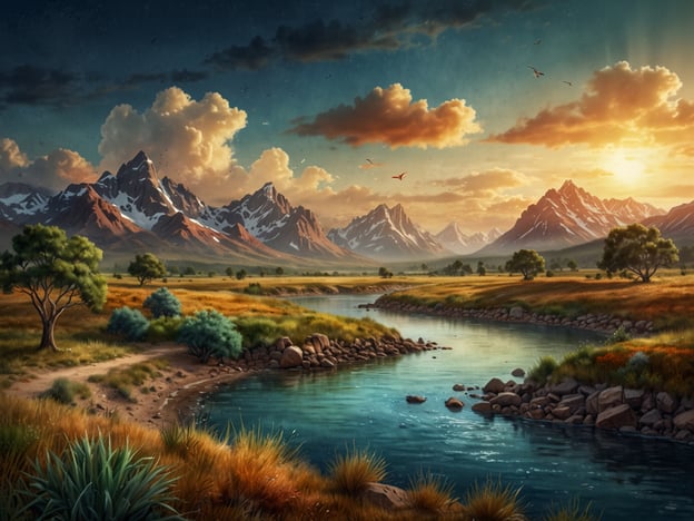 Auf dem Bild ist eine beeindruckende Landschaft mit majestätischen Bergen und einem ruhigen Fluss zu sehen. Solche Szenen sind typische Naturwunder, die die Schönheit und Artenvielfalt einer Region widerspiegeln.Die Berge scheinen ein wichtiges Habitat für verschiedene Tierarten zu sein, während der Fluss Lebensräume für Fische und andere Wasserorganismen bietet. Diese Artenvielfalt ist entscheidend für das ökologische Gleichgewicht und zeigt, wie wichtig es ist, solche Naturräume zu schützen. Die Pflanzen, die an den Ufern wachsen, tragen ebenfalls zur Biodiversität bei, indem sie Lebensraum und Nahrung für einheimische Tiere bereitstellen.