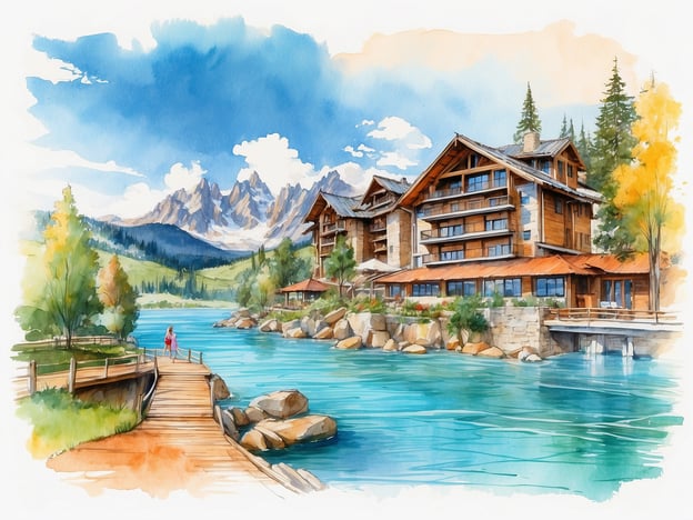 Auf dem Bild ist eine malerische Landschaft mit einem modernen Gebäude am Wasser zu sehen, umgeben von Bergen und Bäumen.
In Rettin gibt es zahlreiche Aktivitäten und Freizeitmöglichkeiten, die diesem idyllischen Setting ähneln. Man kann entlang der Küste spazieren gehen, schwimmen oder Wassersportarten wie Kanufahren und Segeln ausprobieren. Radfahren auf den schönen Wegen entlang der Küste oder durch den Wald ist ebenfalls sehr beliebt. Zudem bieten sich angelegte Strandbereiche hervorragend für entspannte Tage mit der Familie an. Auch eine Erkundung der Natur durch Wanderungen oder geführte Touren ist empfehlenswert.