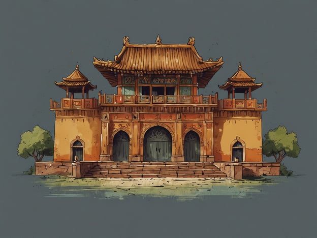 Auf dem Bild ist ein traditionelles asiatisches Gebäude zu sehen, das an die Architektur von Tempeln oder historischen Palästen erinnert. Solche Bauwerke sind oft Teil kultureller Veranstaltungen, wie z.B. Feste oder Zeremonien, die in vielen asiatischen Ländern gefeiert werden.In Ländern wie China könnte dies ein Palast sein, der mit Festen zur Feier des Frühlingsfestes oder des Laternenfestivals geschmückt wird. Diese Veranstaltungen sind geprägt von festlichen Dekorationen, Musik und Tanz, die die reiche Kultur und Geschichte des Landes widerspiegeln.Ähnliche Gebäude finden sich auch in anderen asiatischen Ländern, wo sie häufig als Orte des kulturellen Austauschs und der Gemeinschaftsfeiern genutzt werden.