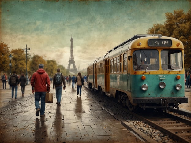 Auf dem Bild ist eine belebte Straßenansicht zu sehen, in der eine alte Straßenbahn in der Nähe des Eiffelturms in Paris fährt. Die Szene ist von herbstlicher Atmosphäre geprägt, und viele Menschen bewegen sich entlang der Straße.**Praktische Tipps für deinen Aufenthalt:**1. **Transport**: Nutze die öffentlichen Verkehrsmittel, um Paris zu erkunden. Die Metro und die Straßenbahnen sind zuverlässig und bringen dich schnell zu den Sehenswürdigkeiten.2. **Eiffelturm besuchen**: Plane deinen Besuch im Voraus, um Warteschlangen zu vermeiden. Es lohnt sich, Tickets online zu buchen.3. **Picknick im Park**: Kaufen frische Baguettes, Käse und Obst auf einem der Märkte und genieße ein Picknick im Jardin du Trocadéro mit Blick auf den Eiffelturm.4. **Spaziergänge**: Erkunde die Stadt zu Fuß. Viele Sehenswürdigkeiten sind nahe beieinander und es gibt viel zu entdecken, wenn du abseits der üblichen Touristenpfade gehst.5. **Kamera mitnehmen**: Halte die beeindruckende Architektur und die Atmosphäre von Paris fest. Vergiss nicht, auch die Straßenbahn und andere Verkehrsmittel zu fotografieren!Viel Spaß in Paris!
