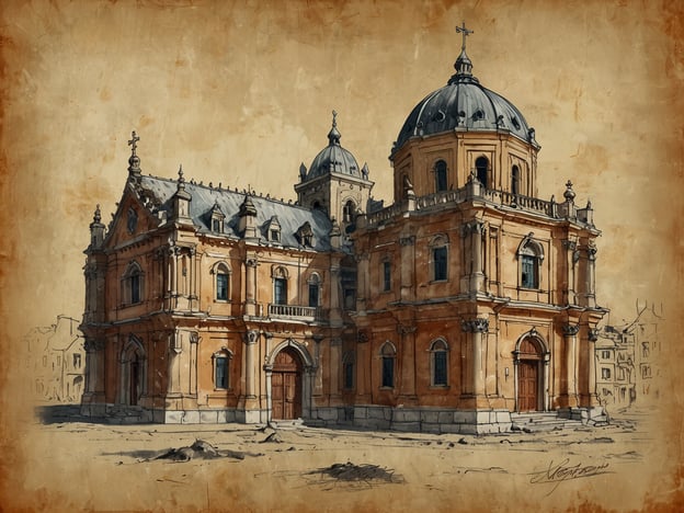 Auf dem Bild ist eine eindrucksvolle Kathedrale zu sehen, die durch ihre architektonische Gestaltung und das besondere Ambiente auffällt. Diese Art von Kathedrale spiegelt oft die kulturelle und religiöse Bedeutung ihrer Umgebung wider.Kathedralen sind in vielen Kulturen symbolische Zentren des Glaubens und der Gemeinschaft. Sie sind oft Orte der Anbetung, aber auch des kulturellen Lebens, mit besonderer Bedeutung für Geschichte und Kunst. Die majestätische Bauweise, häufig mit Kuppeln und kunstvollen Verzierungen, stellt nicht nur religiöse Überzeugungen dar, sondern auch die handwerkliche Kunstfertigkeit der jeweiligen Epoche.In der Geschichte viele Kathedralen waren Schauplätze wichtiger gesellschaftlicher Ereignisse, von Königskrönungen bis hin zu kulturellen Festen. Sie sind Zeugen der wechselvollen Geschichte einer Region und werden oft als Wahrzeichen geschätzt. Ihre Erhaltung und Restaurierung sind nicht nur religiöse Verpflichtungen, sondern auch kulturelle Aufgaben, die das Erbe einer ganzen Nation behüten.Die dargestellte Kathedrale könnte somit ein Beispiel für diese tief verwurzelte Tradition sein, die sowohl die geografische als auch die historische Identität des Ortes prägt.