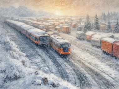 Winterwetter chaotisiert Flug- und Straßenverkehr: So bleibst du sicher unterwegs