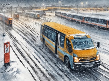 Schneechaos in Großbritannien: Flughäfen dicht, Verkehr lahmgelegt