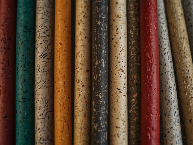Auf dem Bild sind farbige Materialien oder Oberflächen zu sehen, die möglicherweise nachhaltig produziert wurden. Solche Materialien können für verschiedene Anwendungen genutzt werden, darunter Möbelbau oder Innenausbau.In Bezug auf Nachhaltigkeit und Umweltschutz auf den Inseln ist es wichtig, lokale Ressourcen zu nutzen und umweltfreundliche Materialien zu fördern. Die Verwendung von recycelten oder nachhaltig produzierten Stoffen unterstützt nicht nur den Schutz der örtlichen Umwelt, sondern trägt auch zur Reduzierung von Abfall bei. Solche Initiativen können helfen, die flora und fauna der Inseln zu bewahren und die Lebensqualität der Anwohner zu verbessern.