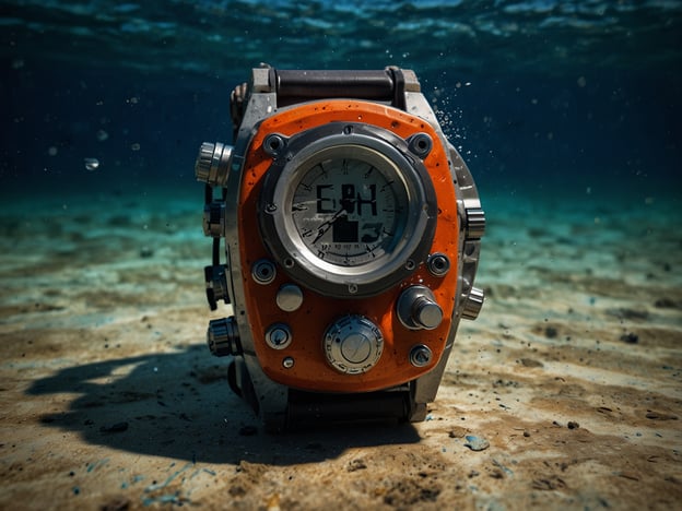 Auf dem Bild ist eine Unterwasserdigitaluhr zu sehen, die auf dem Sandboden liegt. Sie ist mit vielen Knöpfen und einem orangefarbenen Gehäuse ausgestattet, was sie ideal für Tauchaktivitäten macht.Hier sind einige Tipps für einen gelungenen Tauchurlaub:1. **Die richtige Ausrüstung**: Investiere in hochwertiges Tauchgerät, einschließlich eines gut passenden Neoprenanzugs, Flossen und einer zuverlässigen Tauchermaske.2. **Tauchausbildung**: Besuche einen Tauchkurs und erlange ein Zertifikat, um sicher und kompetent tauchen zu können.3. **Planung**: Recherchiere die Tauchgebiete im Voraus und plane deine Tauchgänge entsprechend der Gezeiten und Wetterbedingungen.4. **Buddy-System**: Tauche immer mit einem Partner, um die Sicherheit zu gewährleisten.5. **Sicherheitsprüfungen**: Überprüfe vor jedem Tauchgang dein Equipment und führe Sicherheitschecks durch.6. **Umweltschutz**: Respektiere die Unterwasserwelt und berühre keine Korallen oder Meereslebewesen.7. **Gesundheitscheck**: Achte auf deine körperliche Verfassung und stelle sicher, dass du gesund genug zum Tauchen bist.Viel Spaß bei deinem Tauchurlaub!