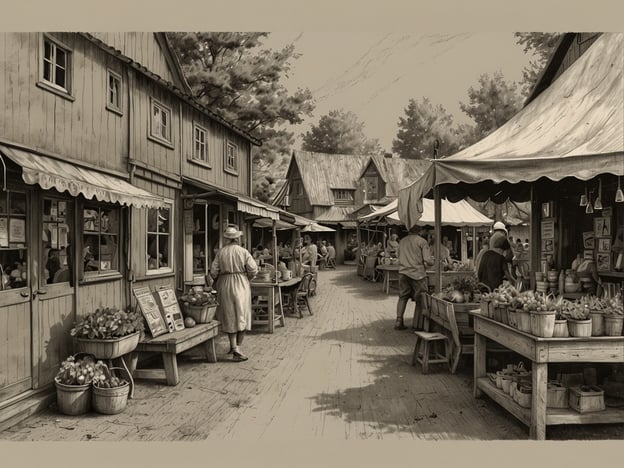 Auf dem Bild ist ein historischer Markt zu sehen, der eine einladende Atmosphäre ausstrahlt. Die Stände sind mit frischen Lebensmitteln, vermutlich saisonalen Produkten und handgefertigten Waren gefüllt, die besonders zur Weihnachtszeit beliebt sind. In der Umgebung sind verschiedene Menschen aktiv, die miteinander kommunizieren und einkaufen.Solch ein Markt könnte eine Vielzahl lokaler Kunsthandwerke anbieten, wie zum Beispiel handgemachte Weihnachtsdekorationen, Kerzen, Töpferwaren und andere traditionelle Handarbeiten, die perfekt für Geschenke oder festliche Verschönerungen geeignet sind. Die Kulisse vermittelt ein Gefühl von Gemeinschaft und festlichem Geist, das charakteristisch für Weihnachtsmärkte ist.