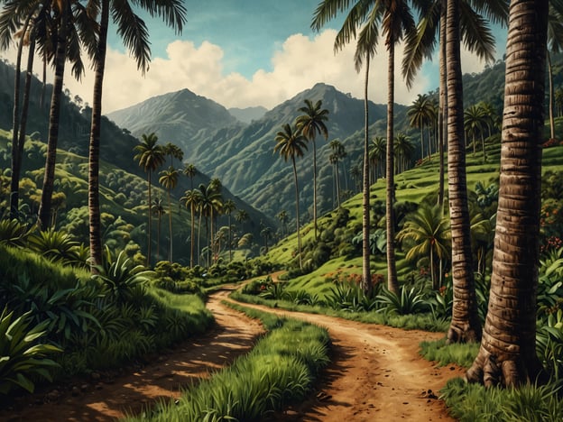 Im Bild sieht man eine malerische Landschaft im Cocora-Tal mit üppigem Grün, hohen Palmen und sanften Hügeln im Hintergrund. Diese Region in Kolumbien ist bekannt für ihre beeindruckenden Wachspalmen und atemberaubenden Wandermöglichkeiten.Hier sind einige vielfältige Aktivitäten, die man im Cocora-Tal unternehmen kann:1. **Wanderungen**: Die zahlreichen Wanderwege bieten verschiedene Routen durch die beeindruckende Landschaft.2. **Fotografie**: Die atemberaubenden Ausblicke sind ideal für Fotografie-Enthusiasten.3. **Vogelbeobachtung**: Das Tal ist Heimat vieler Vogelarten, darunter Kolibris und verschiedene tropische Vögel.4. **Reiten**: Eine geführte Reitertour durch die Landschaft kann eine entspannende Erfahrung sein.5. **Besuch von Bauernhöfen**: Lokale Farmen, die Kaffee und andere Pflanzen anbauen, bieten Einblicke in die landwirtschaftliche Praxis der Region.6. **Picknicks**: Die reizvolle Umgebung lädt zu Picknicks ein, um die Natur zu genießen.Das Cocora-Tal bietet somit vielfältige Möglichkeiten, die Natur und die lokale Kultur zu erleben.