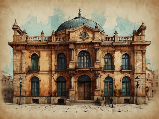 Auf dem Bild ist ein historisches Gebäude zu sehen, das deutlich architektonisches Erbe repräsentiert. Die Fassade weist elegante Details und eine markante Kuppel auf, die für eine bestimmte Epoche oder einen Stil stehen könnte. Diese Art von Architektur spiegelt die kulturelle Vielfalt wider, die in vielen Städten zu finden ist, und zeigt, wie unterschiedliche Einflüsse in der Baukunst zusammenkommen. Solche Bauwerke sind nicht nur ästhetisch ansprechend, sondern auch Zeugen der Geschichte und der kulturellen Identität einer Region. Sie tragen zur Erhaltung des kulturellen Erbes bei und fördern das Verständnis für die vielfältigen Traditionen, die verschiedene Baustile geprägt haben.