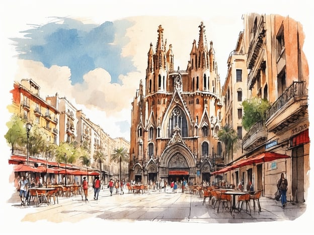 Auf dem Bild ist eine künstlerische Darstellung eines beeindruckenden Bauwerks zu sehen, das an die einzigartige Architektur in Barcelona erinnert. Hier sind einige praktische Tipps für deinen Aufenthalt in Barcelona:1. **Öffentliche Verkehrsmittel**: Nutze die U-Bahn und Busse, um schnell von einem Ort zum anderen zu gelangen. Hol dir eine T-10 Karte für günstigere Fahrten.2. **Frühzeitige Buchungen**: Für beliebte Attraktionen wie die Sagrada Familia oder den Park Güell solltest du Tickets im Voraus buchen, um lange Warteschlangen zu vermeiden.3. **Katalanische Küche probieren**: Vergiss nicht, lokale Spezialitäten wie Tapas, Paella und Crema Catalana in den authentischen Restaurants zu genießen.4. **Spaziergänge**: Erkunde die Stadt zu Fuß, um versteckte Ecken und charmante Plätze zu entdecken. Das Gotische Viertel bietet viele historische Sehenswürdigkeiten.5. **Siesta-Zeit**: In vielen Geschäften kann es zwischen 14 und 17 Uhr ruhiger sein, da viele Spanier eine Siesta halten. Plane deine Aktivitäten entsprechend.6. **Sprachen**: Es ist hilfreich, ein paar grundlegende Sätze auf Spanisch oder Katalanisch zu lernen. Die Einheimischen schätzen es sehr, wenn du versuchst, ihre Sprache zu sprechen.Genieße deinen Aufenthalt in dieser faszinierenden Stadt!