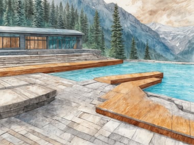 Entdecke BASIN Glacial Waters: Luxus-Thermalbad am Lake Louise ab 2025
