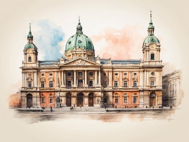 Auf dem Bild ist eine beeindruckende architektonische Struktur zu sehen, die an die barocke Bauweise in Wien erinnert. Solche Gebäude spiegeln die historische und kulturelle Vielfalt der Stadt wider, die von verschiedenen Kulturen und Epochen geprägt ist.Wien ist bekannt für seine reiche Geschichte mit Einflüssen aus dem Habsburgerreich, dem Jugendstil und modernen Strömungen. Diese Vielfalt zeigt sich nicht nur in der Architektur, sondern auch in der gesellschaftlichen Struktur, den verschiedenen Ethnien und Kulturen, die in der Stadt leben. Die Stadt ist ein Schmelztiegel, in dem Tradition und Innovation Hand in Hand gehen, was sich in der Kunst, Musik, Gastronomie und dem täglichen Leben widerspiegelt.
