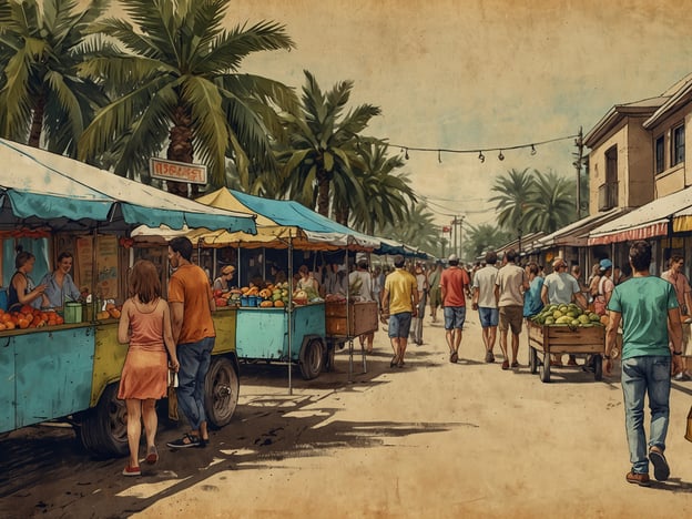 Auf dem Bild ist ein belebter Markt zu sehen, möglicherweise mit Ständen, die frische Produkte anbieten. In Büsum gibt es ähnliche Veranstaltungen, wie den „Büsumer Wochenmarkt“, der jeden Mittwoch und Samstag stattfindet. Hier kann man frisches Obst, Gemüse und regionale Spezialitäten kaufen und das lebhafte Treiben genießen.
Ein weiteres Event, das sich gut mit dem Markt verbinden lässt, ist das „Büsumer Hafenfest“, wo lokale Händler und Gastronomen ihre Produkte präsentieren und es zahlreiche Aktivitäten für die ganze Familie gibt. Diese Märkte und Feste fördern die Gemeinschaft und bringen Besucher und Einheimische zusammen.