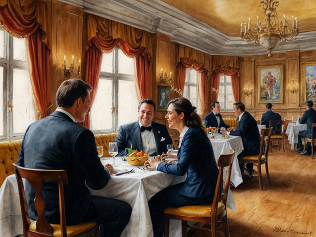 Auf dem Bild ist eine elegante Restaurantatmosphäre im Dorint zu sehen. Die Gäste scheinen ein festliches Ereignis oder einen besonderen Anlass zu feiern. An den Tischen sind festlich gedeckte Plätze, und die Anwesenden tragen formelle Kleidung, was auf eine gehobene Veranstaltung hinweist. Solche Events könnten Jubiläen, Hochzeiten oder exklusive Dinner-Events im Dorint sein, die oft eine exquisite gastronomische Erfahrung und ein stilvolles Ambiente bieten. Die gedämpfte Beleuchtung und die hübsche Dekoration tragen zur festlichen Stimmung bei.