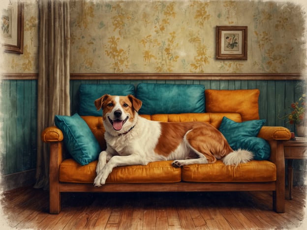 Auf dem Bild ist ein fröhlicher Hund zu sehen, der auf einem gemütlichen Sofa liegt. Um Gästen, die Hunde mitbringen, eine angenehme Erfahrung zu bieten, könnten folgende hundefreundliche Angebote sinnvoll sein:
1. **Hundenapf und Wasserstation**: Bereitstellung von frischem Wasser und einem Napf für Futter.
2. **Hundehandtücher**: Für nasse Pfoten nach einem Spaziergang bereitstellen.
3. **Hundebett oder Decken**: Ein gemütlicher Platz für den Hund zum Relaxen.
4. **Hundespielzeug**: Einige Kauspielzeuge oder Bälle zur Beschäftigung.
5. **Fressbare Snacks**: Gesunde Hundeleckerlis als Willkommensgeschenk.
6. **Information über hundefreundliche Spazierwege**: Tipps für schöne Routen in der Umgebung.
Solche Angebote sorgen dafür, dass sich die vierbeinigen Gäste genauso wohlfühlen wie ihre Menschen!