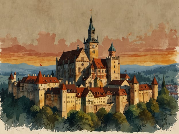 Das Bild zeigt eine malerische Burg, die auf einem Hügel errichtet ist und von einer schönen Landschaft umgeben ist. Solche historischen Bauwerke sind oft Schauplätze für besondere Events in bayerischen Kleinstädten.Beispielsweise könnte in einer solchen Burg ein Mittelalterfest stattfinden, bei dem Besucher in historische Kostüme schlüpfen, Ritterspiele erleben und lokale Spezialitäten genießen können. Auch Weihnachtsmärkte oder Sommerfeste sind in solchen idyllischen Umgebungen beliebt, wo Handwerkskunst und regionale Produkte angeboten werden. So ziehen diese Events viele Touristen und Einheimische an, die die Atmosphäre und die Kultur der Region erleben möchten.