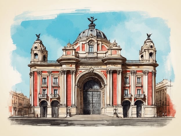 Auf dem Bild ist ein historisches Gebäude zu sehen, das von einer beeindruckenden Architektur geprägt ist. Es könnte sich um das „Teatro Real“ oder ein ähnliches denkmalgeschütztes Bauwerk in Madrid handeln.Für Tagesausflüge von Madrid eignen sich beispielsweise Orte wie:1. **Toledo** – Eine historische Stadt mit gut erhaltenen mittelalterlichen Gebäuden und einer faszinierenden Kultur.2. **Segovia** – Berühmt für ihr beeindruckendes Aquädukt und das Märchenschloss Alcázar.3. **Ávila** – Bekannt für ihre komplett erhaltenen Stadtmauern und viele historische Kirchen.4. **El Escorial** – Ein riesiges Kloster und Palast, das von König Philipp II. erbaut wurde.Diese Orte bieten reiche Geschichte und beeindruckende Sehenswürdigkeiten und sind leicht von Madrid aus zu erreichen.
