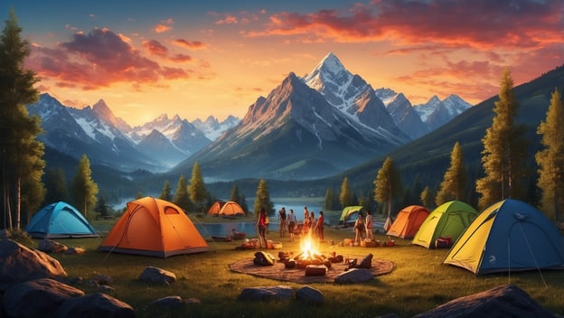 Einzigartige Möglichkeiten für Gruppen-Camping