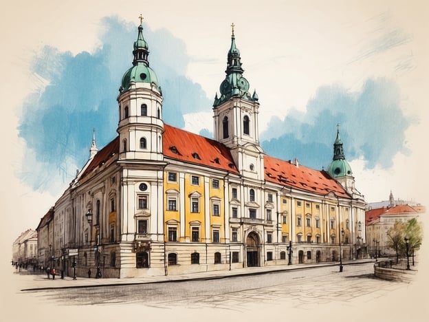 Auf dem Bild ist ein repräsentatives Gebäude zu sehen, das stark an die Architektur in Bratislava erinnert, insbesondere das Alte Rathaus oder das Palais der Stadt. Bratislava hat eine reiche Geschichte, die bis in die römische Zeit zurückreicht. Die Stadt war im Laufe der Jahrhunderte ein kulturelles und politisches Zentrum, was sich in ihrer beeindruckenden Architektur widerspiegelt.Die Kombination aus barocken und neoklassizistischen Stilen, wie sie im Bild zu sehen ist, zeugt von der Geschichte Bratislavas, die unter verschiedenen Herrschern und Kulturen stand, darunter das Königreich Ungarn und die Habsburger Monarchie. Außerdem gibt es in der Stadt viele historische Gebäude, die heute Teil ihres kulturellen Erbes sind.