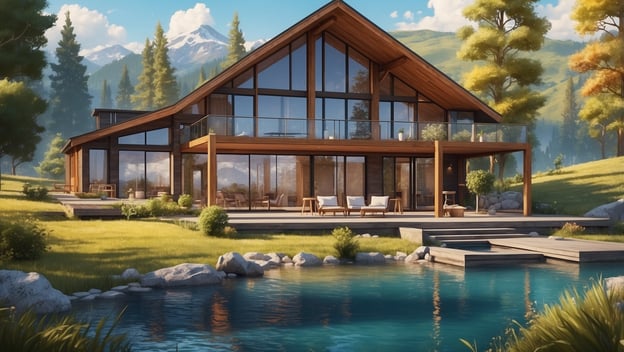 Die perfekte Lage: Ferienhaus direkt am See