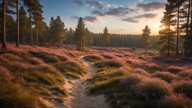 Wander- und Radwege durch die Heide
