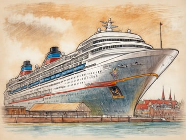 Disney Adventure ist in Wismar ausgedockt – Erlebe das magische Kreuzfahrtschiff mit Achterbahn!