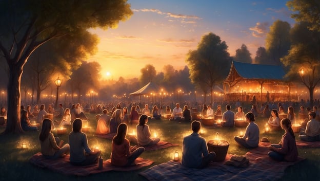 Abendliche Konzerte und Kultur im Park