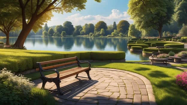 Englische Landschaft trifft See und Spazierlust