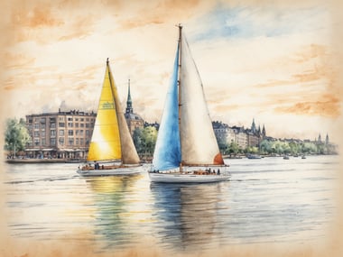 Segle auf der Alster und entdecke Hamburg vom Wasser aus