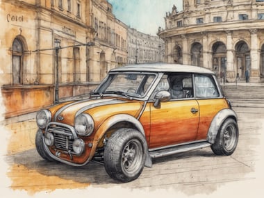Erkunde Berlin in einem Mini Hot Rod auf eigene Faust