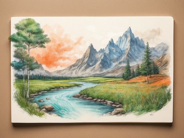 Auf dem Bild ist eine malerische Landschaft zu sehen, die Berge, einen Fluss und eine weitläufige Wiese darstellt. Die natürliche Umgebung mit Bäumen und bunten Blumen vermittelt ein Gefühl von Ruhe und Harmonie.Landal GreenParks legt großen Wert auf Nachhaltigkeit, indem sie umweltfreundliche Unterkünfte und Aktivitäten anbieten, die die Schönheit der Natur respektieren. Die Parks sind oft in ländlichen Gebieten angesiedelt, die eine intakte Natur bieten und Besucher dazu ermutigen, die Umwelt zu schätzen und zu schützen, ähnlich wie die eindrucksvolle Landschaft auf dem Bild.