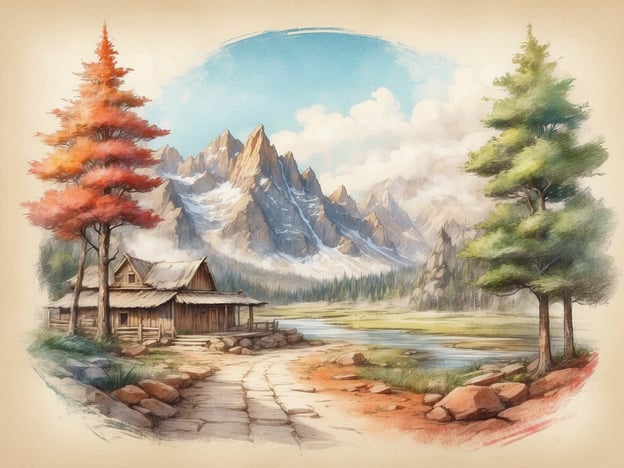 Auf dem Bild sieht man eine malerische Landschaft mit einem kleinen Holzhaus, umgeben von Bergen und Bäumen in herbstlichen Farben. Diese idyllische Umgebung bietet zahlreiche Aktivitäten und Erlebnisse für die ganze Familie:1. **Wanderungen**: Die Wanderwege in den Bergen laden zu gemeinsamen Erkundungstouren ein, wo Familien die Natur genießen können.2. **Picknicks**: Am Ufer des Gewässers kann ein gemütliches Picknick veranstaltet werden, ideal für entspannende Stunden im Freien.3. **Fototouren**: Die beeindruckende Landschaft bietet viele Fotomotive, die Familien gemeinsam festhalten können.4. **Naturbeobachtungen**: Eltern und Kinder können Vögel, Pflanzen und vielleicht sogar Wildtiere beobachten, was lehrreich und spannend ist.5. **Erkundungstouren**: Das Holzhaus könnte als Ausgangspunkt für kleine Entdeckungstouren dienen, bei denen die Familie die Umgebung erkundet und Geschichten über die Natur erfährt.Diese Aktivitäten fördern nicht nur das Zusammensein, sondern stärken auch die Verbindung zur Natur.