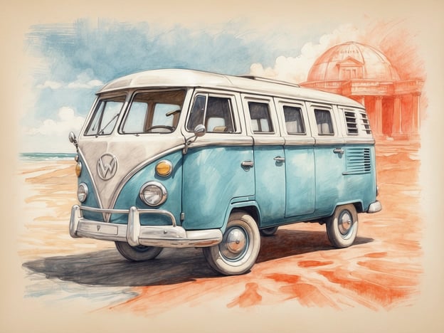 Auf dem Bild ist ein Volkswagen-Bus zu sehen, der am Strand steht. Diese Art von Fahrzeug ist ideal für verschiedene Aktivitäten und Freizeitmöglichkeiten, wie zum Beispiel:1. **Roadtrip** – Mit Freunden oder der Familie zu spannenden Zielen fahren und Abenteuer erleben.2. **Camping** – Im Bus übernachten und die Natur genießen, vielleicht am Strand oder in den Bergen.3. **Strandaktivitäten** – Am Strand entspannen, schwimmen oder Beachvolleyball spielen.4. **Picknick** – Mit einem Picknickkorb Ausflüge zum Strand machen und mit leckerem Essen die Zeit genießen.Der Bus lädt dazu ein, die Freiheit und das Außenleben zu genießen!