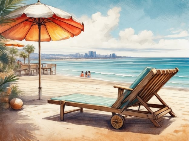 Auf dem Bild ist ein Strand mit einer Liege und einem Sonnenschirm zu sehen, was ein entspanntes Urlaubsgefühl vermittelt.Im Landal Rabbit Hill gibt es vielfältige Freizeit- und Unterhaltungsmöglichkeiten. Dazu gehören:- Wander- und Radwege in der umliegenden Natur.- Ein Freizeitbad mit Schwimmbecken und Rutschen für Spaß und Abenteuer.- Spiele- und Sporteinrichtungen wie Minigolf und Tennisplätze.- Ein Spielplatz für Kinder, wo sie sich austoben können.- Veranstaltungen und Animationen für die ganze Familie.Diese Angebote sorgen dafür, dass jeder Besucher eine unterhaltsame Zeit verbringen kann.
