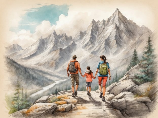 Auf dem Bild ist eine Familie zu sehen, die in den Bergen wandert. Es handelt sich um eine Szene, die vielleicht die Schönheit der Natur und die Freude am Familienausflug vermittelt. Der Hintergrund zeigt majestätische Berge und eine malerische Landschaft.**Überblick über Landal GreenParks Katschberg:**Landal GreenParks Katschberg liegt in den österreichischen Alpen, ideal für Naturliebhaber und Abenteuerlustige. Der Park bietet eine Vielzahl von Aktivitäten wie Wandern, Radfahren und im Winter Skifahren. Die Umgebung ist geprägt von beeindruckenden Bergen und idyllischen Wäldern, die perfekte Bedingungen für Familienausflüge und Erholung bieten. Die Unterkünfte sind komfortabel und familiär gestaltet, um erholsame Ferien in der Natur zu gewährleisten.