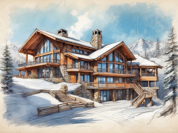 Auf dem Bild ist ein großes, modernes Ferienhaus im alpinen Stil zu sehen, umgeben von Schnee und Bergen. Es verfügt über große Fenster und Holzarchitektur, die eine gemütliche Atmosphäre ausstrahlen.In der Geschichte von Center Parcs De Kempervennen steht der Fokus auf naturnahe Urlaubserlebnisse. Dieses Ferienhaus könnte gut zu den Angeboten des Parks passen, wo Besucher die Ruhe der Natur genießen und gleichzeitig Komfort und Wohnlichkeit erleben können. Die Verwendung von natürlichen Materialien spiegelt die Philosophie wider, sich mit der Umgebung zu verbinden und ein harmonisches Ambiente zu schaffen. In De Kempervennen können Gäste entspannen, Aktivitäten genießen und die Schönheit der Natur erleben, ähnlich wie die ruhige, befriedigende Umgebung, die das Haus vermittelt.