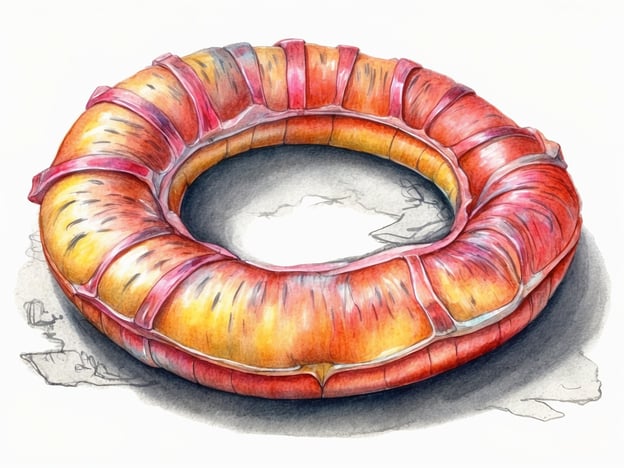 Auf dem Bild ist ein runder Gegenstand zu sehen, der an eine Art Brot oder Gebäck erinnert, insbesondere an die traditionelle Krapfen oder Brezel, die in vielen Kulturen vorkommt.In der deutschen Kultur sind Brezeln ein beliebtes Backwerk, das oft mit Feiertagen und Festivals in Verbindung gebracht wird. Sie sind ein Symbol der bayerischen Küche und werden häufig auf Oktoberfesten oder Weihnachtsmärkten verkauft. Die Zubereitung dieser Spezialität hat eine lange Tradition und wird oft mit feierlichen Anlässen sowie regionalen Festen assoziiert.Zusätzlich können runde Formen in vielen Kulturen, wie das Brot im Christentum, das Symbol für die Gemeinschaft und Zusammenkunft darstellen. Sie reflektieren eine tief verwurzelte Tradition des Teilens und der Gastfreundschaft.