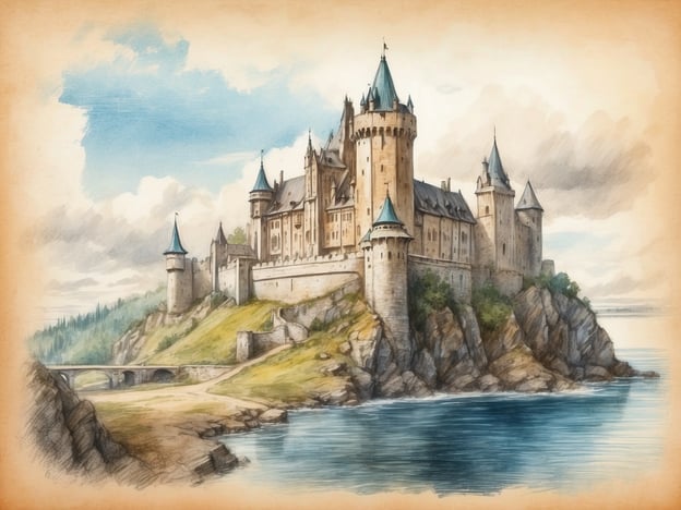 Auf dem Bild ist eine beeindruckende Burg zu sehen, die auf einem Felsen über einem Gewässer thront. Diese Darstellung erinnert an die mittelalterliche Architektur und mag Emotionen und Geschichten hervorrufen, die eng mit der Geschichte Estlands verbunden sind.Estland hat eine reiche historische Vergangenheit, die von verschiedenen Mächten und Kulturen beeinflusst wurde. Im Mittelalter war das Land von deutschen, dänischen und schwedischen Ritterorden geprägt. Viele burgenartigen Strukturen, wie die im Bild, wurden während dieser Zeit erbaut, um strategische Positionen zu sichern und den Einfluss der jeweiligen Herrscher zu festigen.Historiographisch betrachtet sind Burgen wie diese Symbol für Macht und Verteidigung und zeugen von den Kämpfen um Territorien. Diese Bauwerke sind wichtige kulturelle Erbe und spielen eine zentrale Rolle im kollektiven Gedächtnis Estlands. Sie ziehen heute viele Besucher an und tragen zur tiefen Verbundenheit der Esten mit ihrer Geschichte und Identität bei.