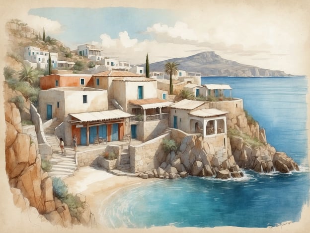 Auf dem Bild ist eine malerische Küstenlandschaft zu sehen, wahrscheinlich in Griechenland. Die weißen Häuser mit blauen Türen und Fensterläden sind typisch für die Kykladen, während die sanften Hügel und das klare Wasser eine entspannte Urlaubsatmosphäre vermitteln.Für einen perfekten Griechenland-Urlaub hier einige Insider-Tipps:1. **Kleinere Inseln besuchen**: Anstatt nur die bekannten Inseln wie Santorini oder Mykonos zu besuchen, schaue dir weniger touristische Inseln wie Naxos, Folegandros oder Amorgos an. Diese bieten authentische Erlebnisse und weniger Menschenmengen.2. **Essen bei Einheimischen**: Suche nach Tavernen abseits der Haupttouristenpfade, wo du traditionelle griechische Gerichte wie Moussaka oder frischen Fisch genießen kannst. Frag die Einheimischen nach ihren Lieblingsorten.3. **Früh aufstehen**: Um die schönsten Plätze und Strände in Ruhe zu erleben, ist es empfehlenswert, früh am Morgen aufzustehen. So kannst du den Sonnenaufgang genießen und hast die Strände oft für dich allein.4. **Wanderungen unternehmen**: Viele griechische Inseln bieten wunderschöne Wanderwege. Eine Wanderung von Fira nach Oia auf Santorini oder durch die Schluchten von Samaria auf Kreta sind unvergessliche Erlebnisse.5. **Die