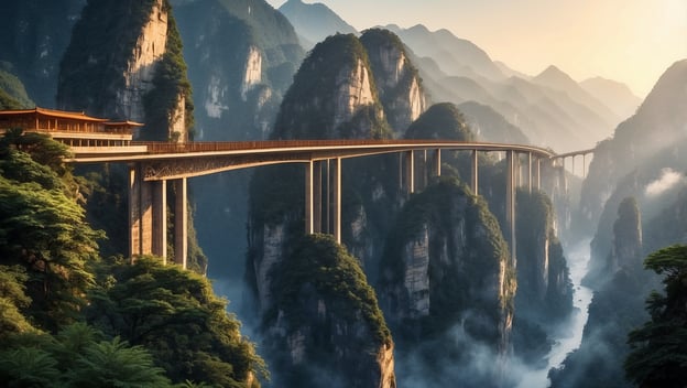 Entdecke Chinas neue Sensation: Huajiang-Schlucht-Brücke, die höchste der Welt!
