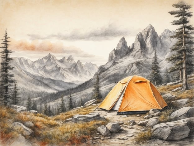 Auf dem Bild ist ein orangefarbenes Zelt in einer beeindruckenden Berglandschaft zu sehen. Diese Szenerie lädt Naturliebhaber zu verschiedenen Aktivitäten und Abenteuern ein.Hier sind einige mögliche Aktivitäten:1. **Wandern**: Die umliegenden Berge bieten unzählige Wanderwege für verschiedene Schwierigkeitsgrade.2. **Bergsteigen**: Für Abenteuerlustige gibt es Möglichkeiten, die Gipfel zu erklimmen und die Aussicht von oben zu genießen.3. **Camping**: Das Zelt bietet die perfekte Basis für mehrtägige Touren in der Natur.4. **Fotografie**: Die atemberaubende Landschaft ist ein ideales Motiv für Fotografien, besonders während des Sonnenauf- oder -untergangs.5. **Beobachtung der Tierwelt**: Die Umgebung ist ideal, um verschiedene Tiere in ihrem natürlichen Lebensraum zu beobachten.6. **Sternenhimmel betrachten**: Nach Einbruch der Dunkelheit kann man hier einen klaren Sternenhimmel genießen, weit weg von Stadtlichtern.Insgesamt ist dies ein großartiger Ort für alle, die die Natur lieben und Abenteuer in der freien Wildbahn suchen.