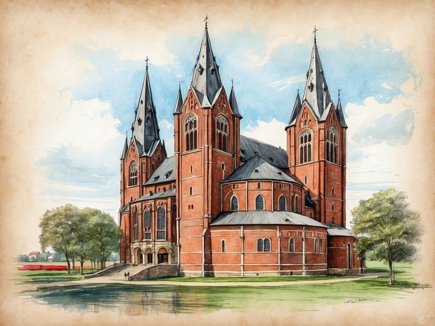 Auf dem Bild ist eine beeindruckende Kirche im gotischen Stil zu sehen, die durch ihre hohen Türme und die rote Backsteinarchitektur besticht. Diese Art von Architektur ist charakteristisch für viele bedeutende Kirchen in Städten wie Hildesheim oder auch in der Umgebung von Hannover.
In der Nähe solcher Kirchen findet man oft historische Altstädte, liebevoll gestaltete Plätze und weitere Sehenswürdigkeiten, wie zum Beispiel Museen oder historische Gebäude, die die Geschichte und Kultur der Region widerspiegeln. Sehenswert sind auch die Gärten und Grünanlagen, die oft um diese Kirchen herum angelegt sind und einen schönen Ort für Spaziergänge bieten.