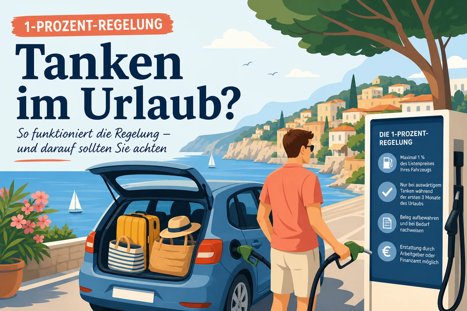 1-Prozent-Regelung: Tanken im Urlaub mit Firmenwagen