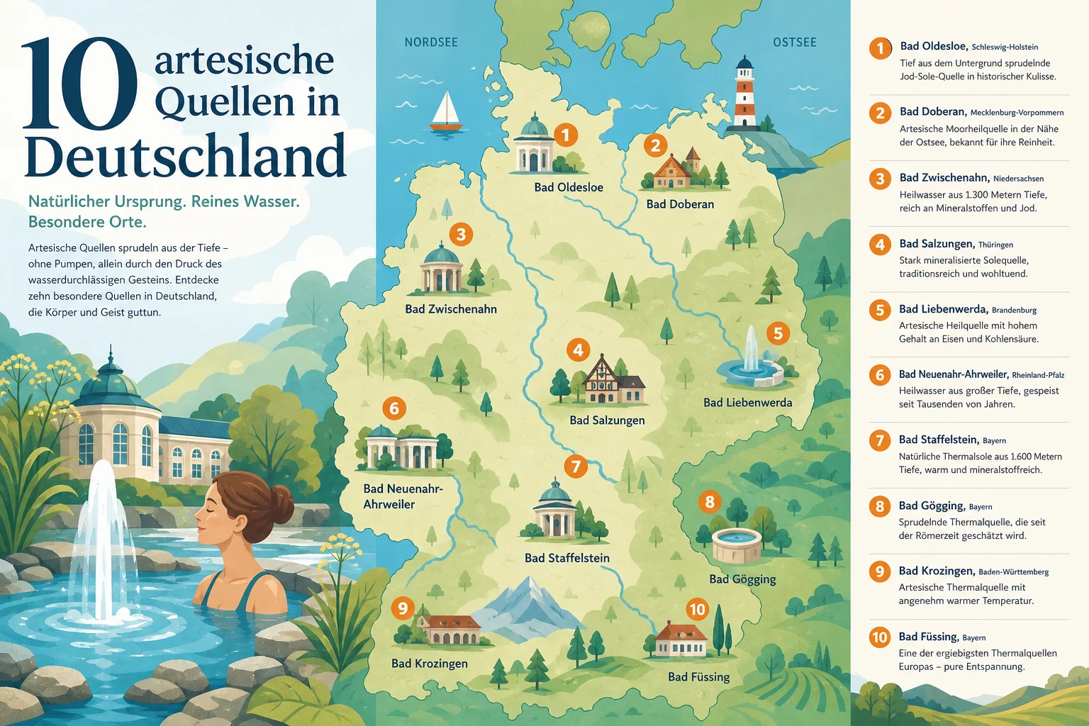 10 artesische Quellen in Deutschland