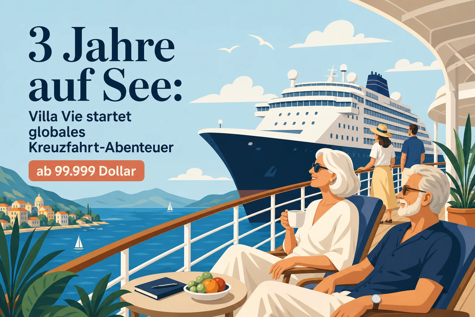 3 Jahre auf See: Villa Vie startet globales Kreuzfahrt-Abenteuer ab 99.999 Dollar