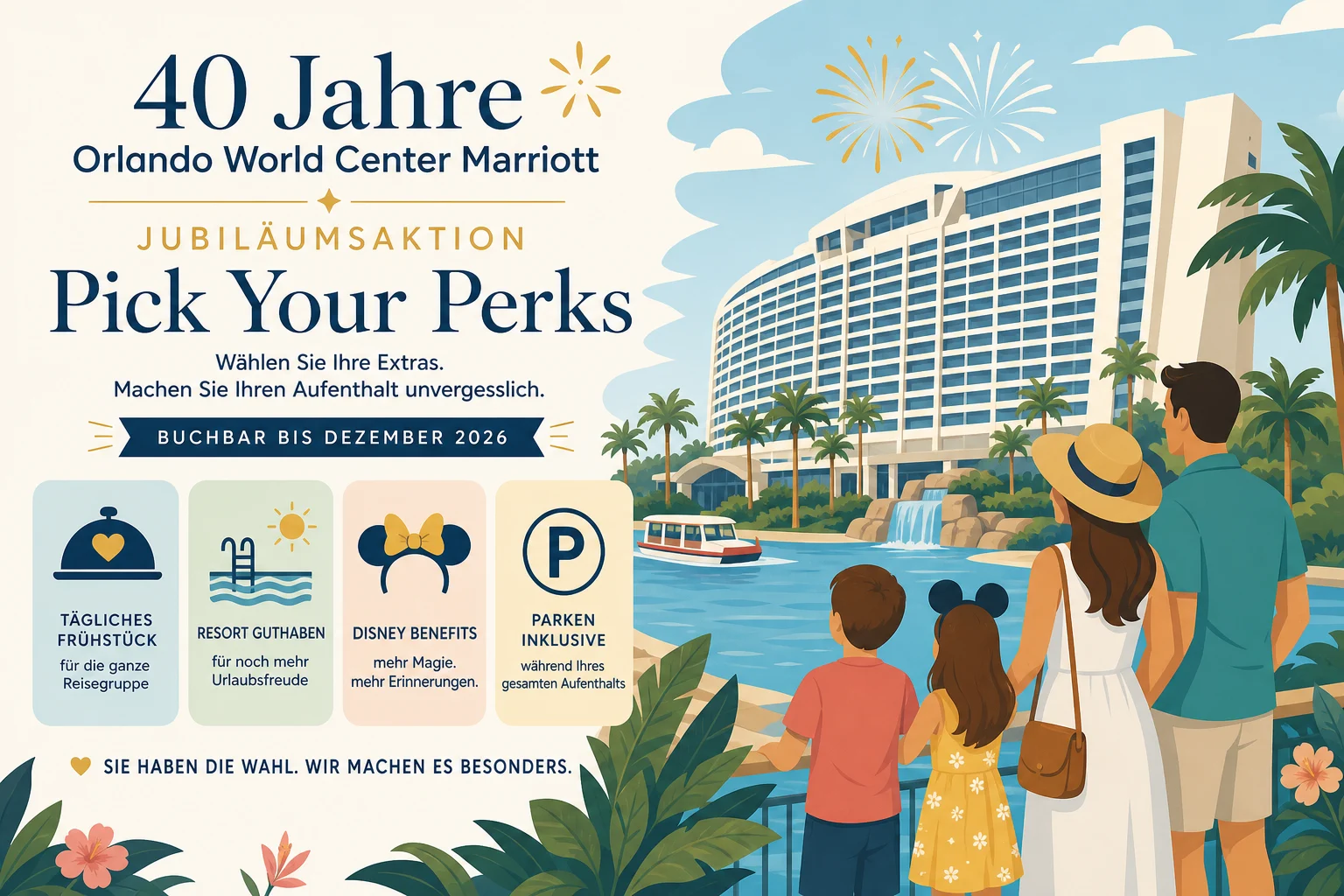 40 Jahre Orlando World Center Marriott: Jubiläumsaktion "Pick Your Perks" bis Dezember 2026