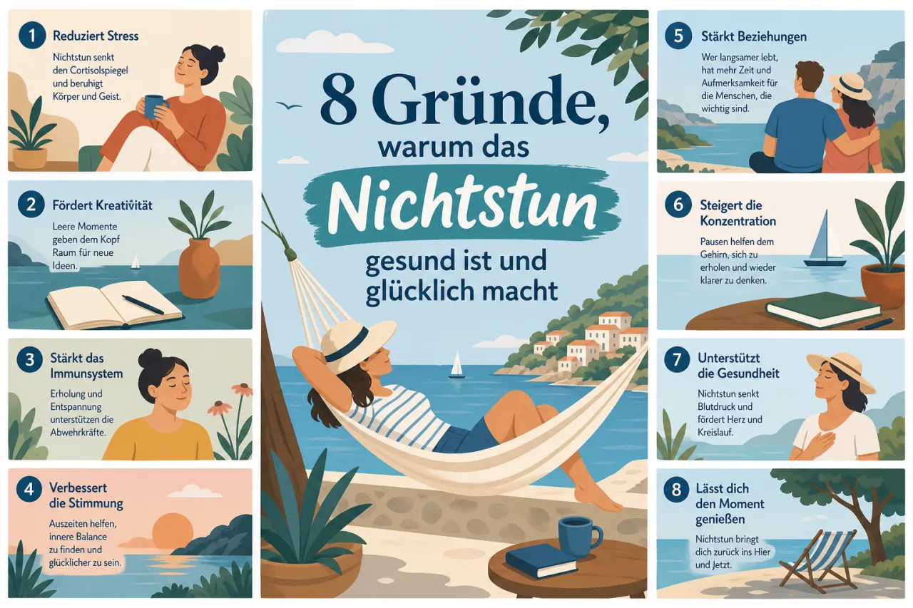 8 Gründe, warum das Nichtstun gesund ist und glücklich macht