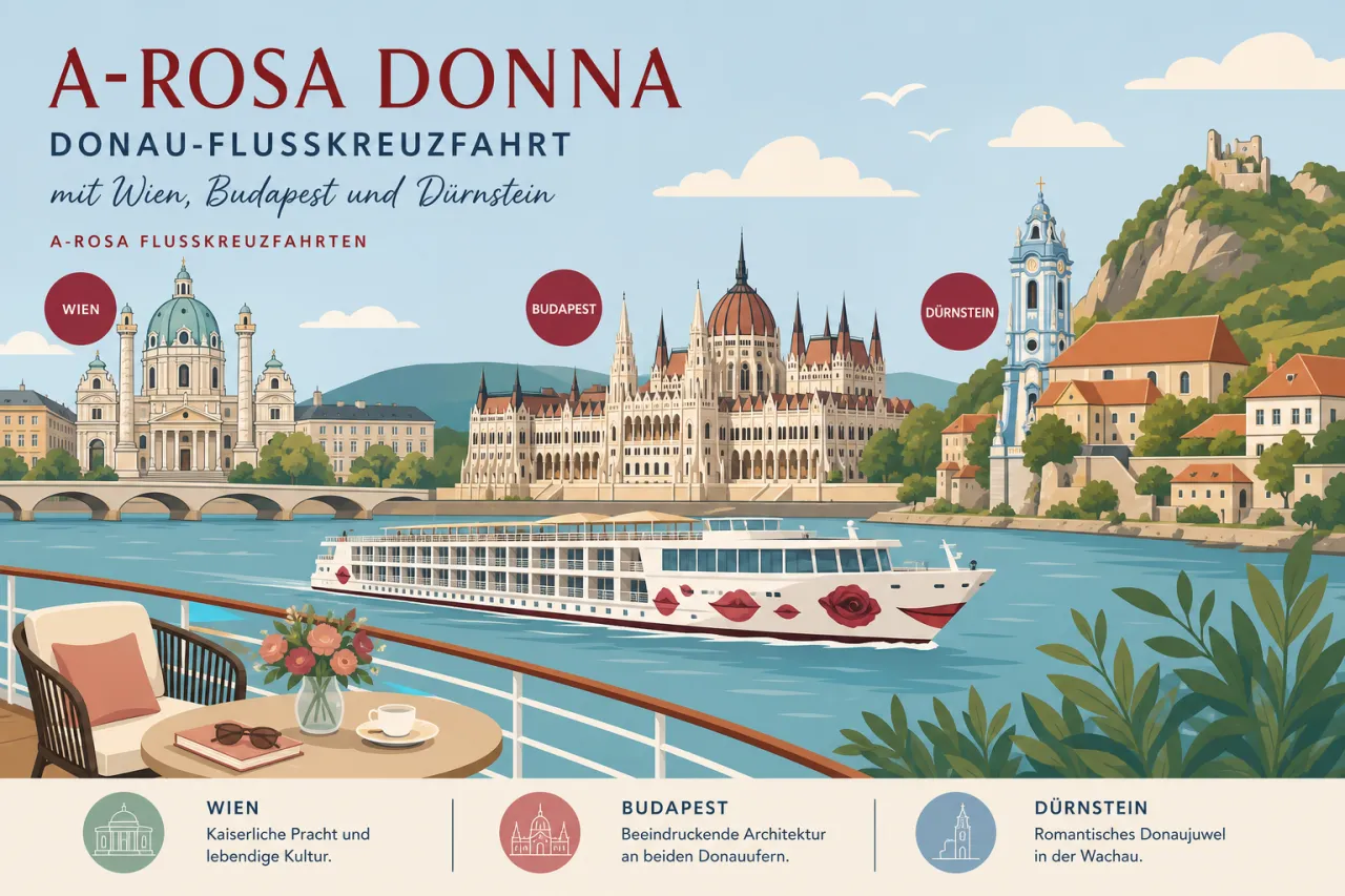 A-ROSA DONNA: Donau-Flusskreuzfahrt mit Wien, Budapest und Dürnstein